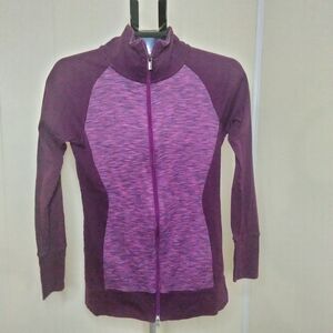 Columbia Women's SMALL light weight cotton zip up jacket purple